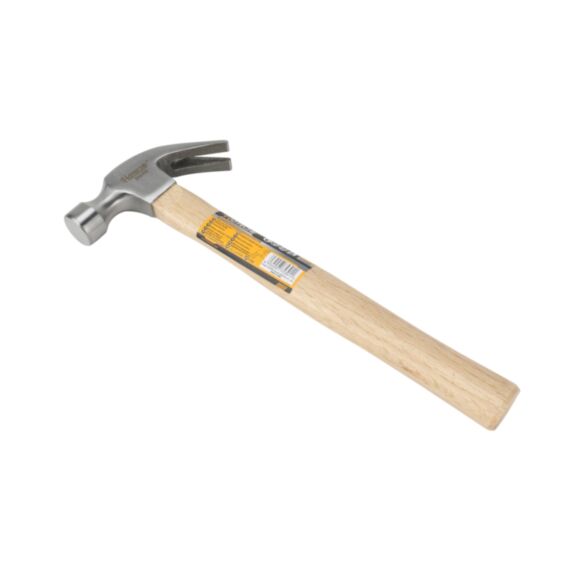 Marteau arrache-clous acier trempé manche bois 12 oz - HOTECHE