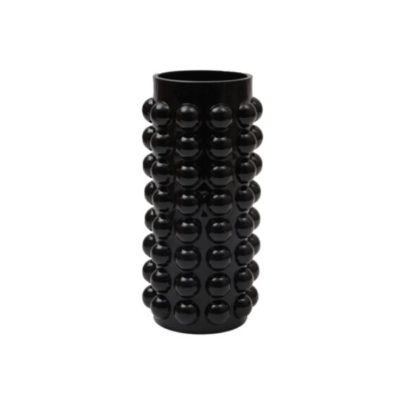 Vase verre D10,5x21,5cm noir