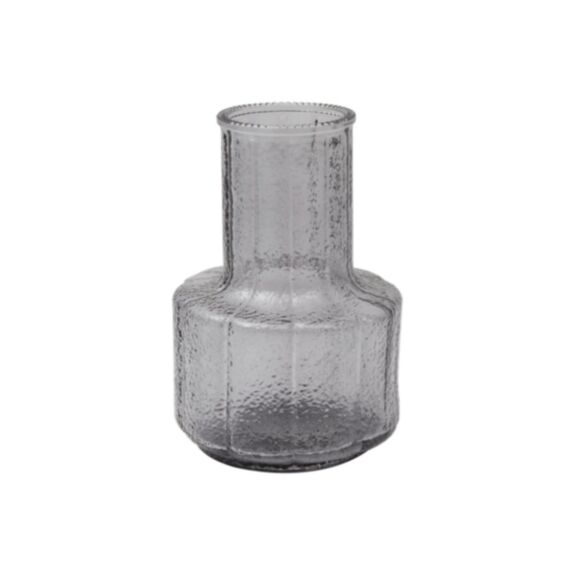 Vase verre D14x20cm fumé noir