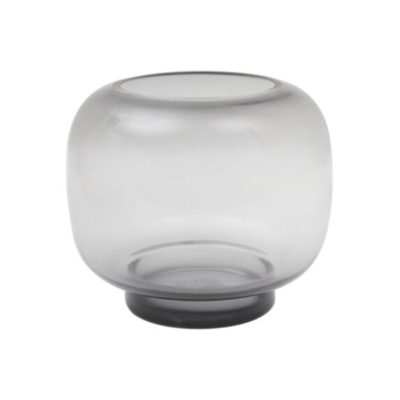 Vase verre 22x21cm gris