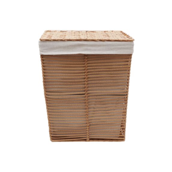 Panier à linge tressé rattan H41 cm 