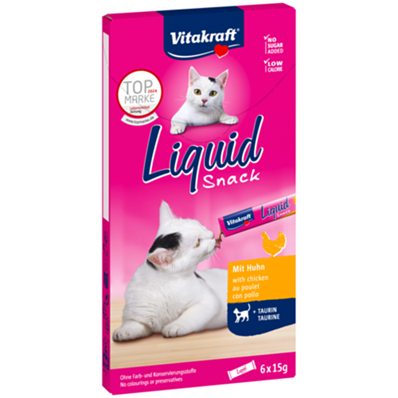 Friandise chat liquide taurine poulet 90gx6 - VITAKRAFT