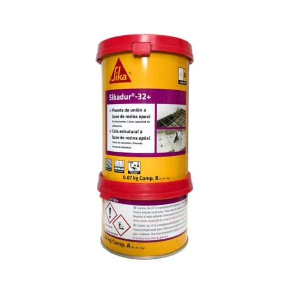 Mastic colle époxy multi-usage Sikadur 32+ gris 1 kg - SIKA