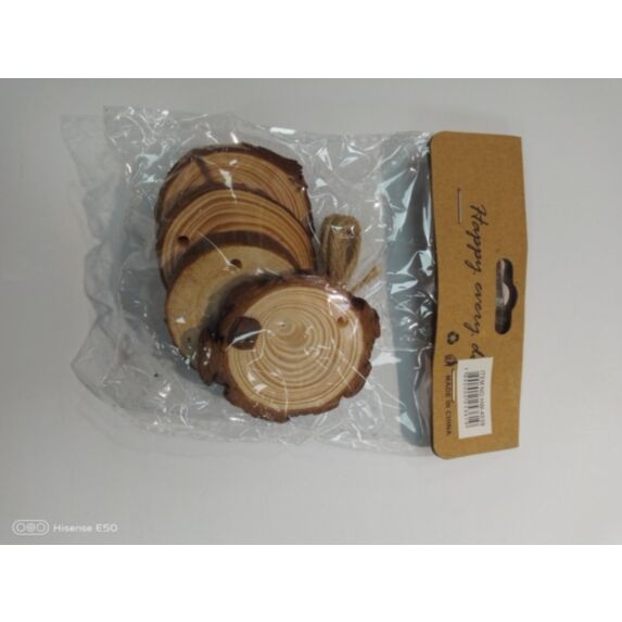 Set de 4 bois ronds à graver ou décorer 5 cm - HOBBYWORLD
