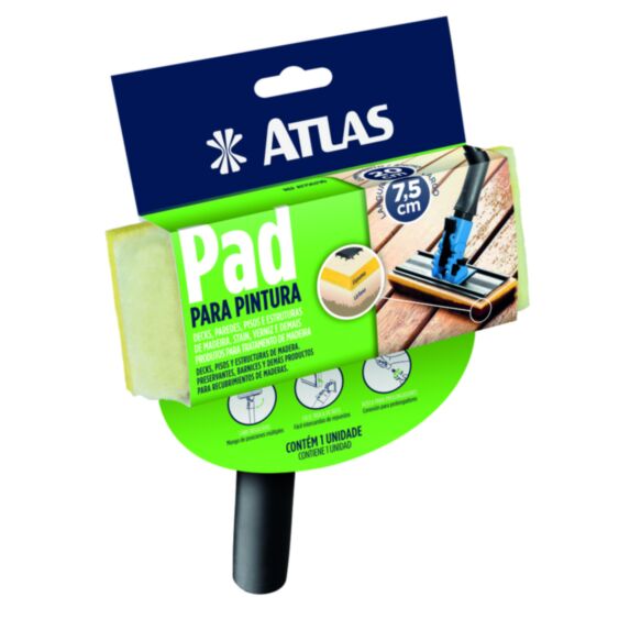 Pad peinture boiseries avec manche - ATLAS