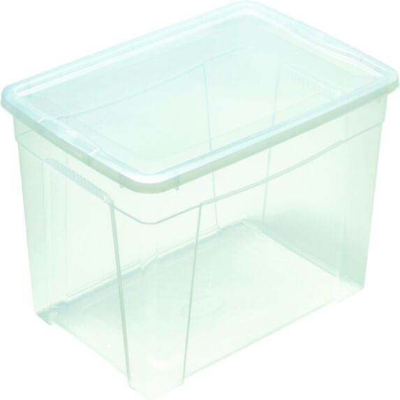 Boîte de rangement transparente avec couvercle 43L - MONDEX