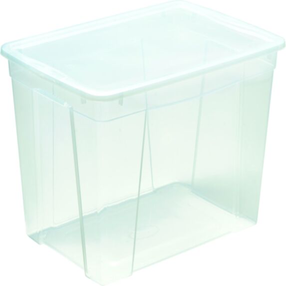 Boîte de rangement transparente avec couvercle 61L - MONDEX