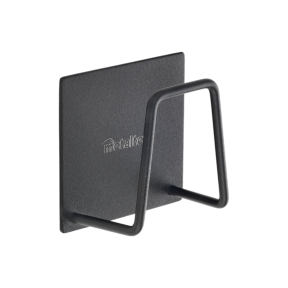 Porte-éponge adhésif métal  noir - METALTEX