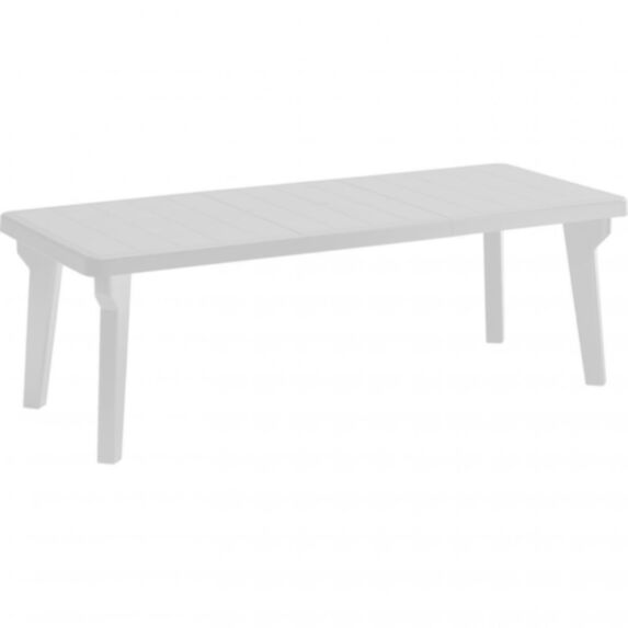 Table Bergen 220 x 90 x 160-220 x 74 cm blanc