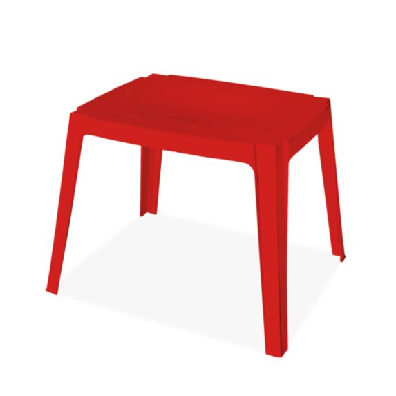 Table basse résine synthèse 59x47x46cm rouge