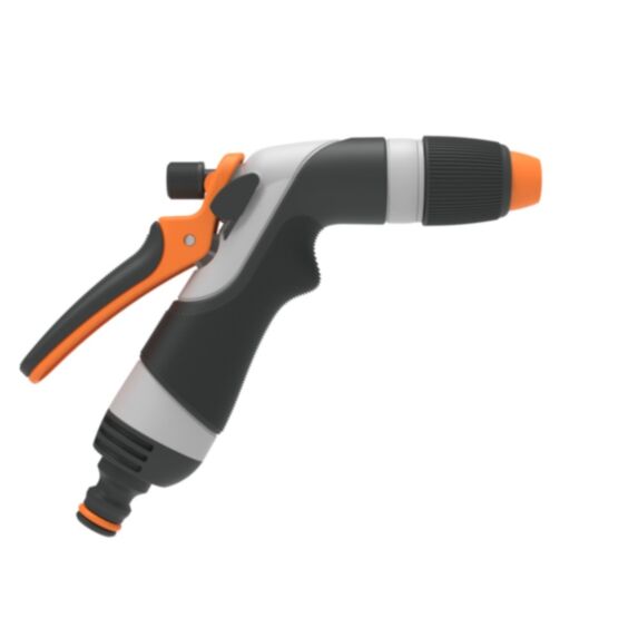Pistolet d'arrosage Soft Touch Plastique noir/orange - GF