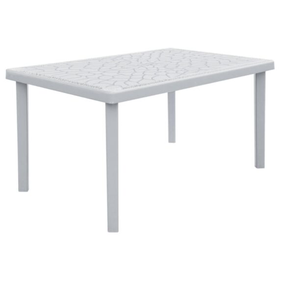 Table de jardin Polypropylène Gruvyer 150x90x74,5cm Gris perle