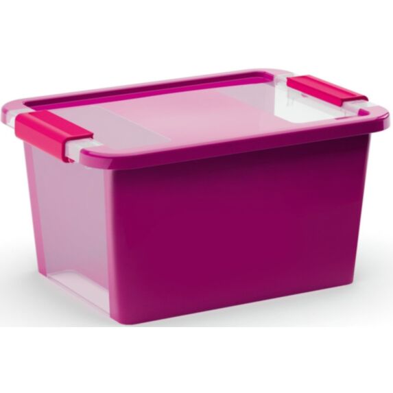 Boîte de rangement BiBox plastique à couvercle 11 L violet - KIS