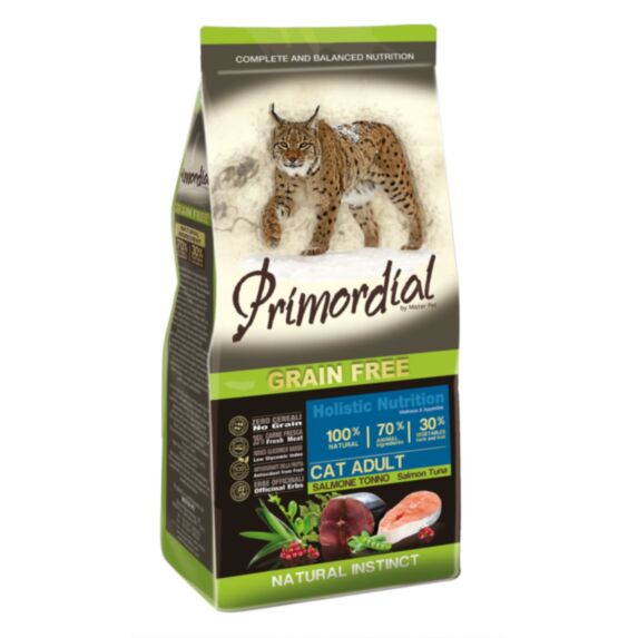 Croquettes chat Adulte saumon et thon 2 kg - PRIMORDIAL