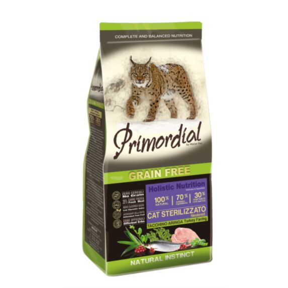 Croquettes chat Adulte Neutered dinde et hareng 2 kg - PRIMORDIAL
