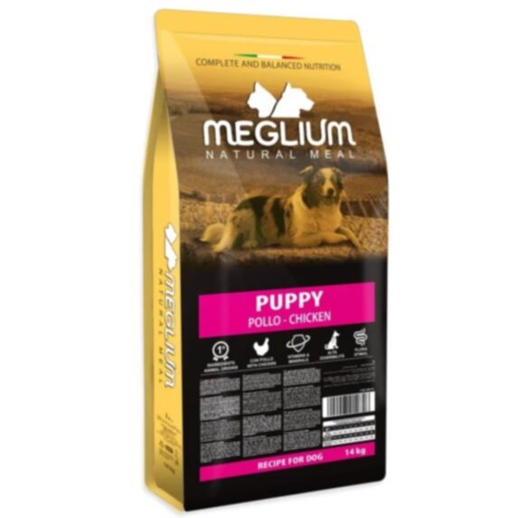 Croquettes chiot poulet 14 kg - MEGLIUM