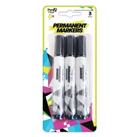 Marqueurs permanents noir x3 - UNCLE BILLS