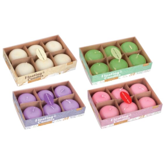Lot de 6 bougies flottantes - UBL