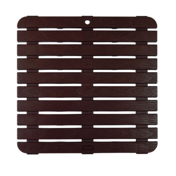 Caillebotis douche/baignoire 55x55cm marron - TATAY