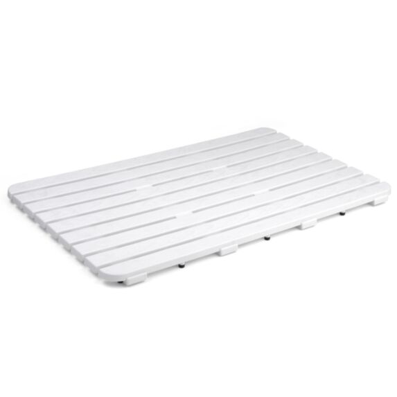 Caillebotis douche/baignoire 80x50cm blanc - TATAY
