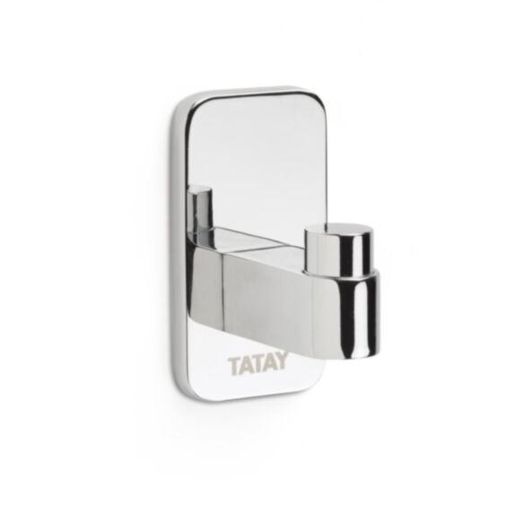 Patère Slim acier 6x4x4cm argent - TATAY