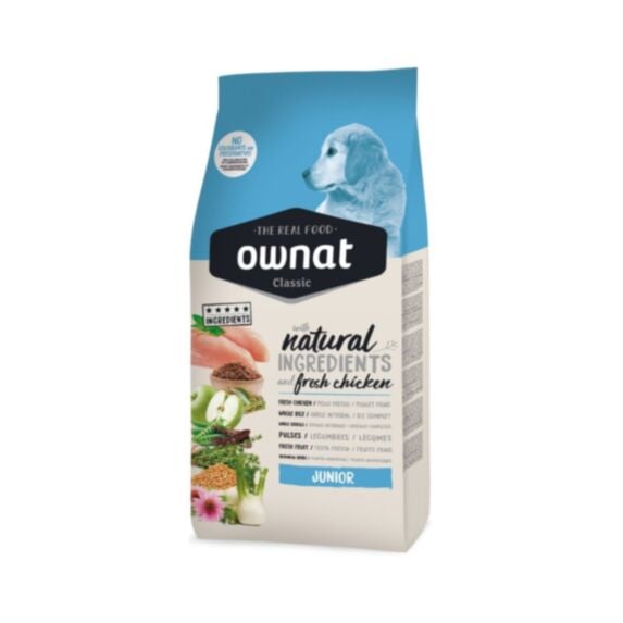 Croquettes chien Classic Junior poulet 12 kg - OWNAT