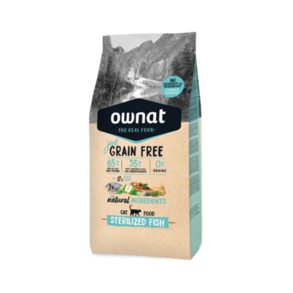 Croquette chat adulte stérilisé Just Grain poisson 3kg - OWNAT