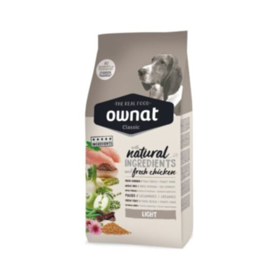 Croquettes pour chien adulte Classic light poulet 20 kg - OWNAT