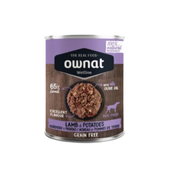 Alimentation chien Adulte Wetline agneau et pomme de terre, boîte 395 g - OWNAT