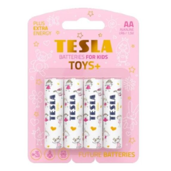 4 piles alcalines AA Toys+ Girl - TESLA