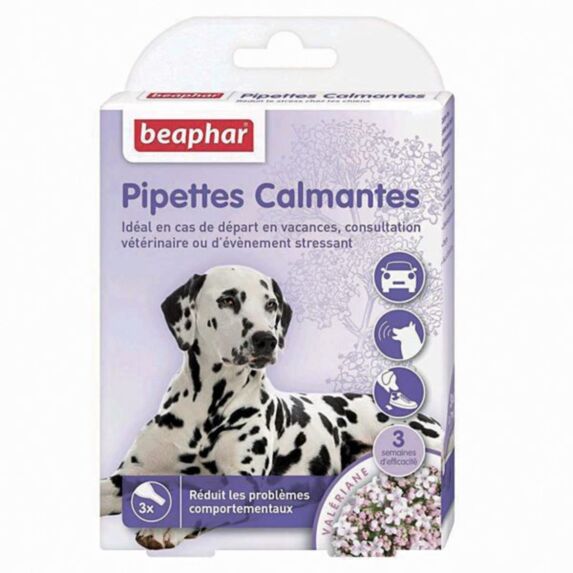 Pipette calmant naturel valériane chien x3 - BEAPHAR