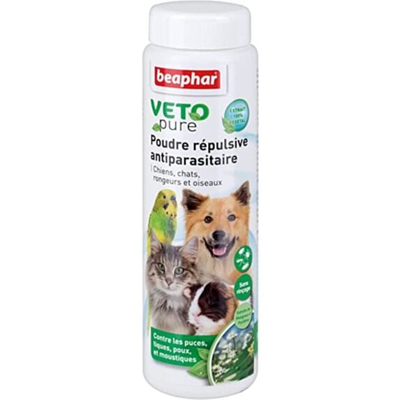 Poudre Vetopure naturel antiparasitaire tous animaux 60 g - BEAPHAR