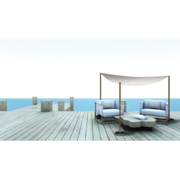 Voile d'ombrage polyester carré 360x360cm multicolore