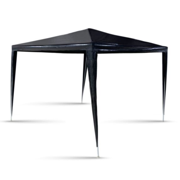 Toiture de terrasse polyéthylène 300x300cm noir carrée à monter soi-même