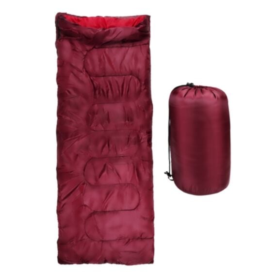 Sac de couchage rectangulaire 20x20x38cm rouge léger camping