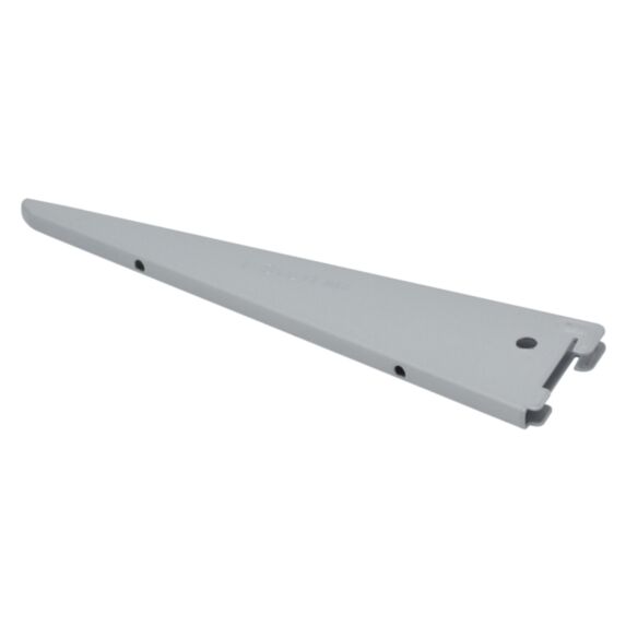Console double gris en acier, prof 12cm, entraxe 32mm - DURALINE
