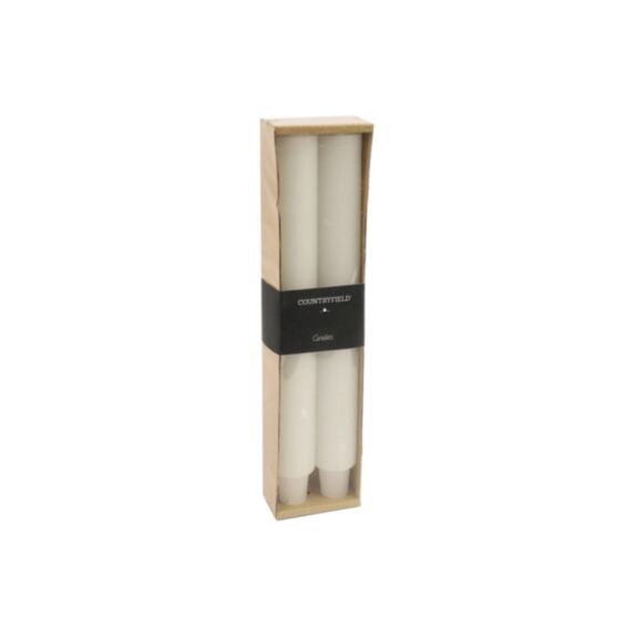 Bougie chandelle Vela Ø3xH.25cm blanc - DECOSTARS