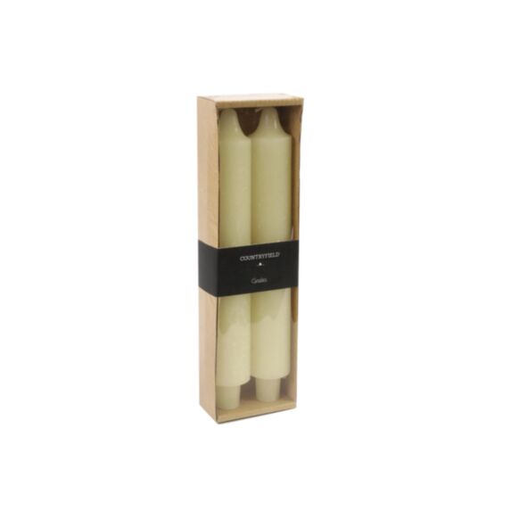 Bougie chandelle Vela Ø4xH.25cm crème - DECOSTARS