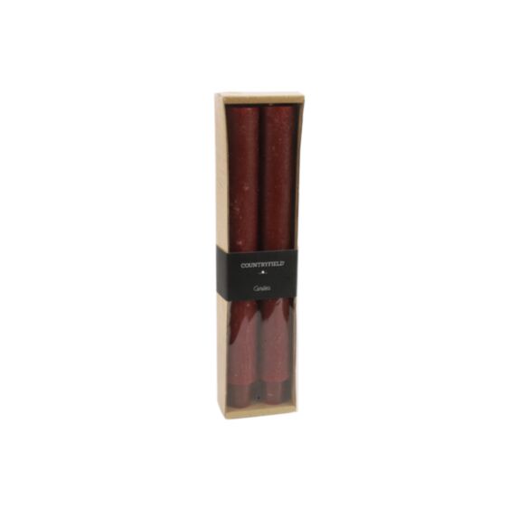 Bougie chandelle Vela Ø3xH.25cm aubergine - DECOSTARS