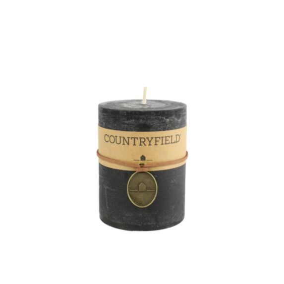 Bougie ronde Tonnie H14cm noir - DECOSTARS
