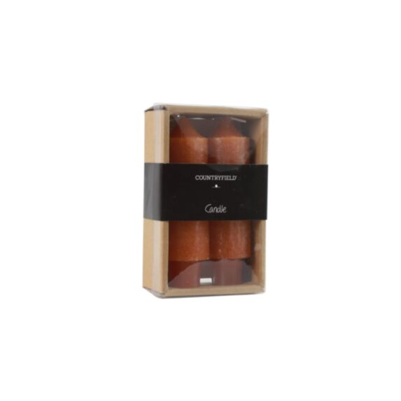 Bougie chandelle Vela Ø3,5xH.12,5cm orange - DECOSTARS