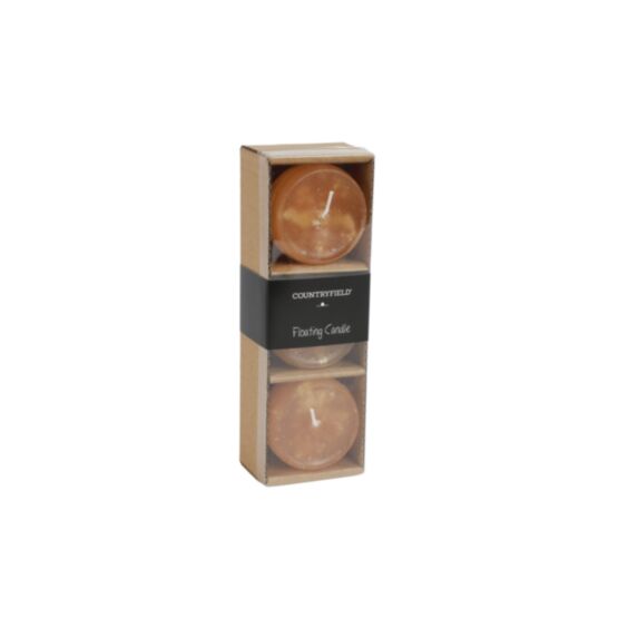 Bougie flottante Bollie Ø5xH.4cm ambre - DECOSTARS