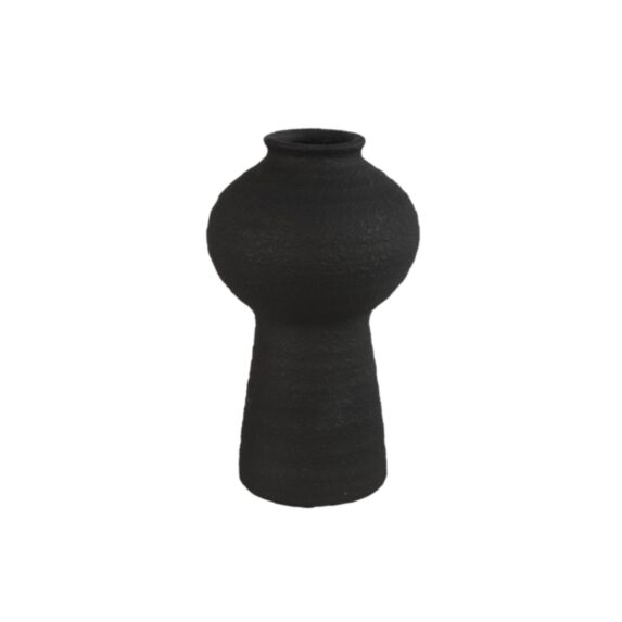Poterie vase haut rond Dobber Ø16,5xH.28cm noir - DECOSTARS