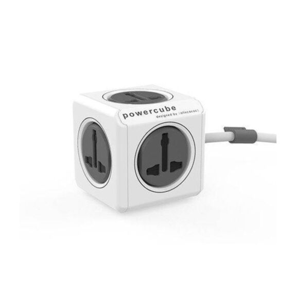 Bloc multiprises universelles avec rallonge gris - POWERCUBE
