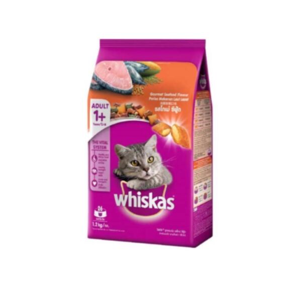 Croquettes chat adulte Fruits de mer Gourmets 1,2 kg - WHISKAS®
