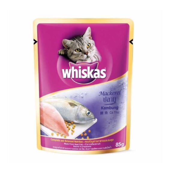 Aliment humide chat Gelée au Maquereau 85 g - WHISKAS®
