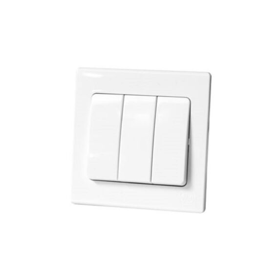Triple interrupteur va-et-vient blanc 10A - MK HONEYWELL