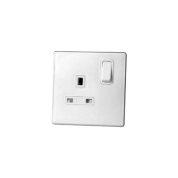 Prise de courant avec interrupteur 13A standard bs titane avant - MK HONEYWELL