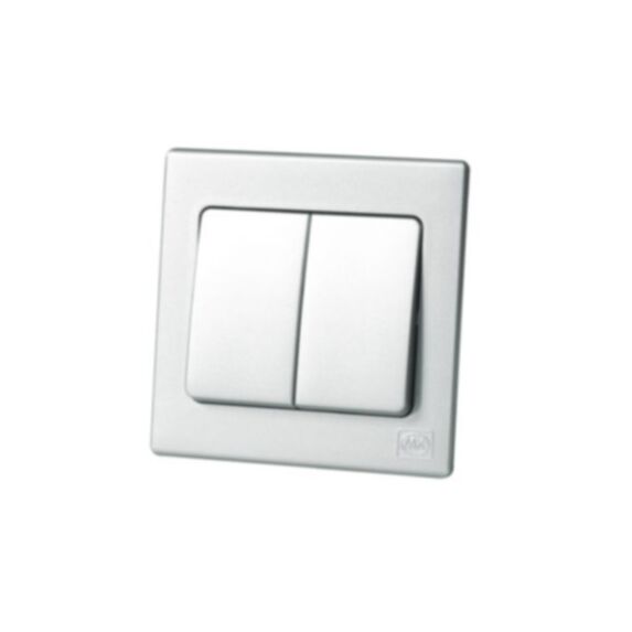 Double interrupteur va-et-vient 10A titane avant - MK HONEYWELL