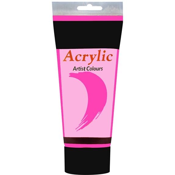Peinture acrylique tube 200 mL fluo rose - FEVICRYL